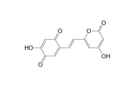 2,5-Cyclohexadiene-1,4-dione, 2-hydroxy-5-[2-(4-hydroxy-2-oxo-2H-pyran-6-yl)ethenyl]-, (E)-