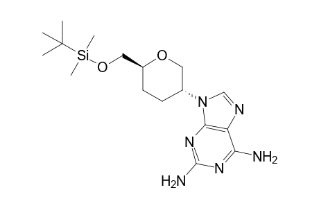 2-(2,6-Diamino-9H-purin-9-yl)-6-O-[(1,1-dimethyl)ethyldimethyl]silyl-1,5-anhydro-2,3,4-trideoxy-D-threo-hexitol