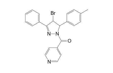 4-bromo-5-(p-tolyl)-3-phenyl-1-isonicotinoyl-2-pyrazoline