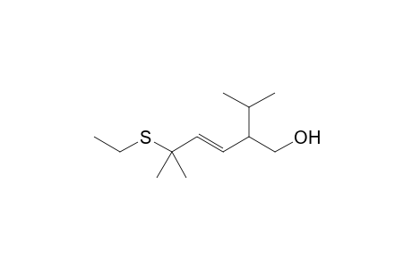 (E)-5-(ethylthio)-2-isopropyl-5-methyl-hex-3-en-1-ol