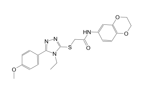 N-(2,3-dihydro-1,4-benzodioxin-6-yl)-2-{[4-ethyl-5-(4-methoxyphenyl)-4H-1,2,4-triazol-3-yl]sulfanyl}acetamide