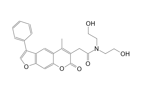 7H-furo[3,2-g][1]benzopyran-6-acetamide, N,N-bis(2-hydroxyethyl)-5-methyl-7-oxo-3-phenyl-