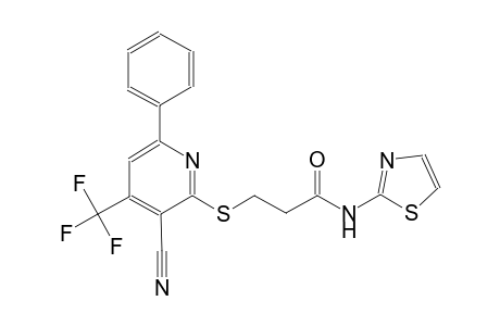 propanamide, 3-[[3-cyano-6-phenyl-4-(trifluoromethyl)-2-pyridinyl]thio]-N-(2-thiazolyl)-