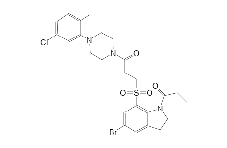 1H-indole, 5-bromo-7-[[3-[4-(5-chloro-2-methylphenyl)-1-piperazinyl]-3-oxopropyl]sulfonyl]-2,3-dihydro-1-(1-oxopropyl)-