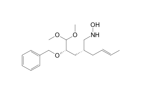 (2S,4R)-(E)-2-(Benzyloxy)-4-(hydroxyaminomethyl)oct-6-enal dimethyl acetal
