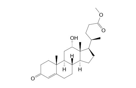 Chol-4-en-24-oic acid, 12-hydroxy-3-oxo-, methyl ester, (12.alpha.)-
