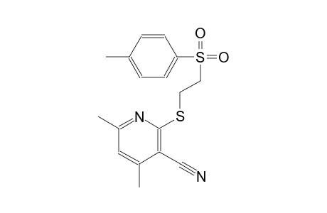 4,6-dimethyl-2-({2-[(4-methylphenyl)sulfonyl]ethyl}sulfanyl)nicotinonitrile