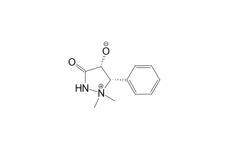 Pyrazolidinium, 4-hydroxy-1,1-dimethyl-3-oxo-5-phenyl-, hydroxide, inner salt, cis-