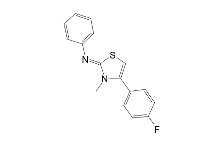 4-Thiazoline, 4-(4-fluorophenyl)-3-methyl-2-(phenylimino)-