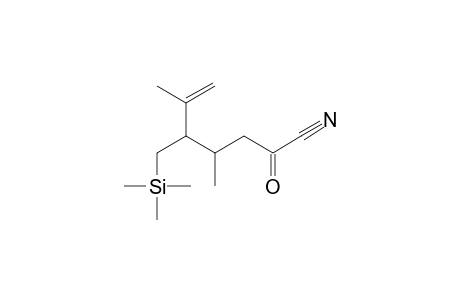 2-keto-4,6-dimethyl-5-(trimethylsilylmethyl)hept-6-enenitrile