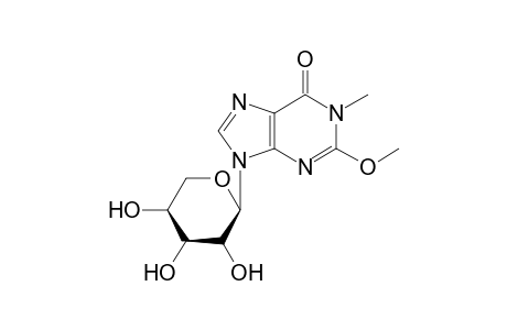 1-Methyl-2-methoxy-6-deoxy9.beta.,D-glycopyranosylpurin-6(1H)-one