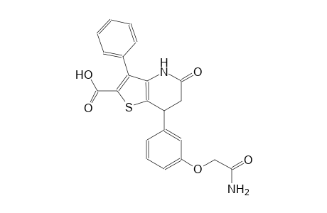 thieno[3,2-b]pyridine-2-carboxylic acid, 7-[3-(2-amino-2-oxoethoxy)phenyl]-4,5,6,7-tetrahydro-5-oxo-3-phenyl-