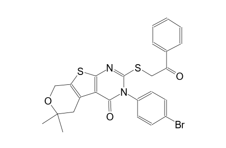 3-(4-bromophenyl)-6,6-dimethyl-2-[(2-oxo-2-phenylethyl)sulfanyl]-3,5,6,8-tetrahydro-4H-pyrano[4',3':4,5]thieno[2,3-d]pyrimidin-4-one