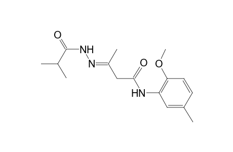 (3E)-3-(Isobutyrylhydrazono)-N-(2-methoxy-5-methylphenyl)butanamide
