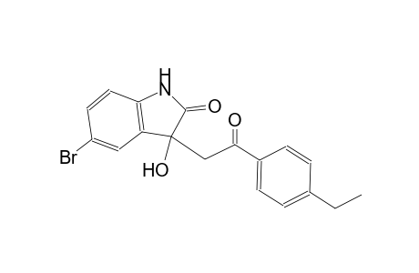 2H-indol-2-one, 5-bromo-3-[2-(4-ethylphenyl)-2-oxoethyl]-1,3-dihydro-3-hydroxy-