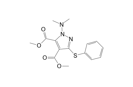 1H-Pyrazole-4,5-dicarboxylic acid, 1-(dimethylamino)-3-(phenylthio)-, dimethyl ester