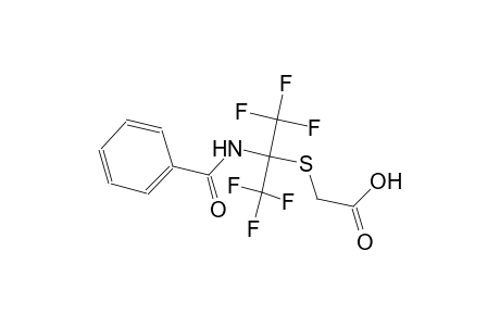 {[1-(benzoylamino)-2,2,2-trifluoro-1-(trifluoromethyl)ethyl]sulfanyl}acetic acid