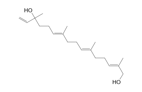 2,6,10,15-Hexadecatetraene-1,14-diol, 2,6,10,14-tetramethyl-, (E,E,E)-(.+-.)-