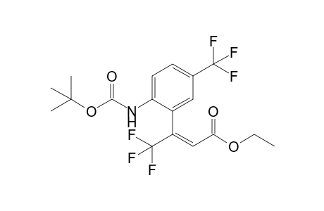 (E)-3-[2-(tert-butoxycarbonylamino)-5-(trifluoromethyl)phenyl]-4,4,4-trifluoro-but-2-enoic acid ethyl ester