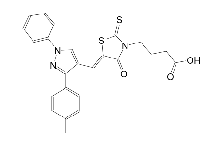 3-thiazolidinebutanoic acid, 5-[[3-(4-methylphenyl)-1-phenyl-1H-pyrazol-4-yl]methylene]-4-oxo-2-thioxo-, (5Z)-