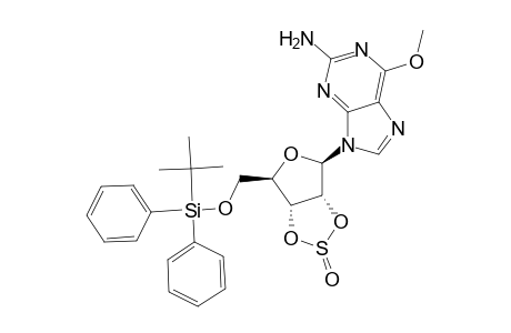 9-[(3aR,4R,6R,6aR)-6-[[tert-butyl(diphenyl)silyl]oxymethyl]-2-oxidanylidene-3a,4,6,6a-tetrahydrofuro[3,4-d][1,3,2]dioxathiol-4-yl]-6-methoxy-purin-2-amine