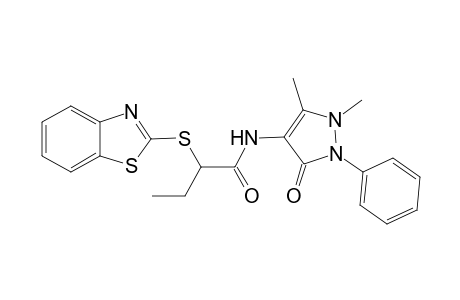 2-(benzo[d]thiazol-2-ylthio)-N-(1,5-dimethyl-3-oxo-2-phenyl-2,3-dihydro-1H-pyrazol-4-yl)butanamide