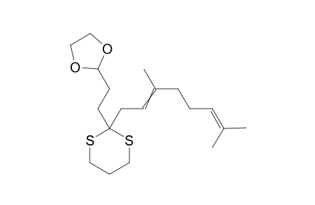 2-[2-[2-(3,7-dimethylocta-2,6-dienyl)-1,3-dithian-2-yl]ethyl]-1,3-dioxolane