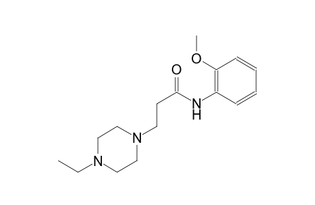 1-piperazinepropanamide, 4-ethyl-N-(2-methoxyphenyl)-