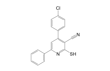 4-(p-CHLOROPHENYL)-2-MERCAPTO-6-PHENYLNICOTINONITRILE