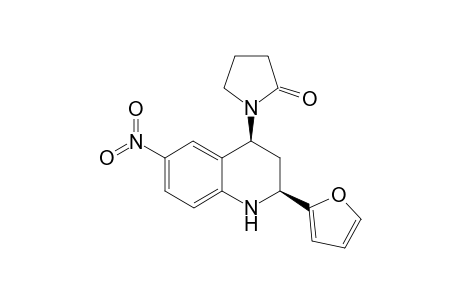 (2S*,4S*)-1,2,3,4-Tetrahydro-2-(2'-furyl)-6-nitro-4-(2-oxopyrrodinyl)quinoline