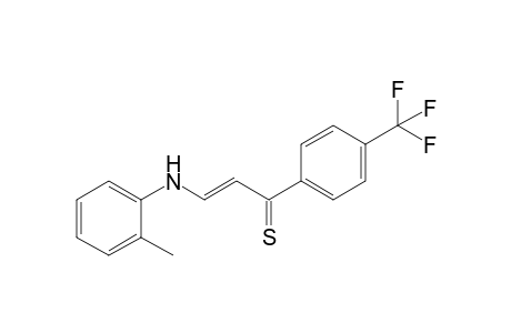 3-(2-Methylanilino)-1-(4-trifluoromethylphenyl)prop-2-en-1-thione