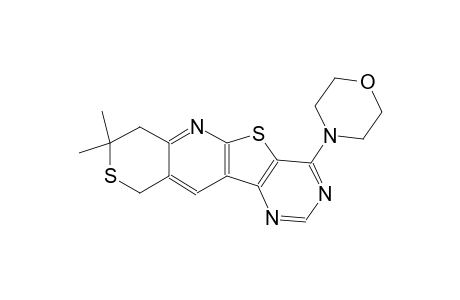 8H-thiopyrano[3'',4'':5',6']pyrido[3',2':4,5]thieno[3,2-d]pyrimidine, 7,10-dihydro-8,8-dimethyl-4-(4-morpholinyl)-