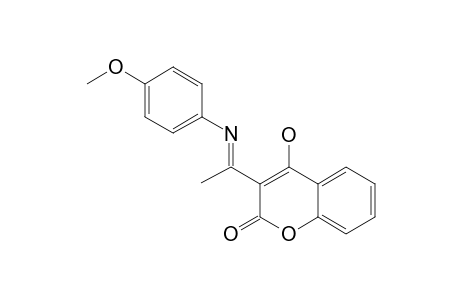 4-HYDROXY-3-[1-(PARA-METHOXYPHENYLIMINO)-ETHYL]-2H-CHROMEN-2-ONE
