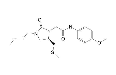 2-{(3R,4R)-1-Butyl-4-[(methylthio)methyl]-2-oxopyrrolidin-3-yl}-N-(4-methoxyphenyl)acetamide