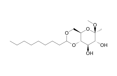 Methyl - 4,6-O-nonylidene-D-( .beta.-methoxy)glucopyranoside