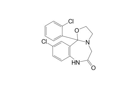 10-chloro-11b-(o-chlorophenyl)-2,3,5,11b-tetrahydrooxazolo[3,2-b][1,4]benzodiazepin-6(7H)-one