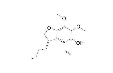 4-Ethenyl-2,3-dihydro-6,7-dimethoxy-5-hydroxy-3-butylidenebenzofuran
