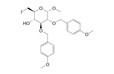 Methyl 6-deoxy-6-iodo-2,3-di-O-(4-methoxy)benzyl-.alpha.-D-glucopyranoside