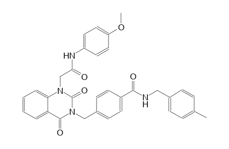 4-[(1-[2-(4-methoxyanilino)-2-oxoethyl]-2,4-dioxo-1,4-dihydro-3(2H)-quinazolinyl)methyl]-N-(4-methylbenzyl)benzamide