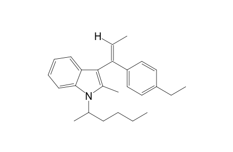 3-(1-(4-Ethylphenyl)-1-propen-1-yl)-1-(hex-2-yl)-2-methyl-1H-indole