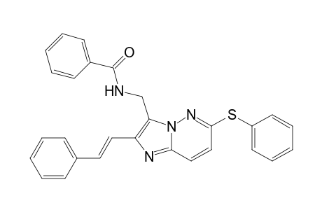 N-[[2-[(E)-2-phenylethenyl]-6-(phenylthio)-3-imidazo[1,2-b]pyridazinyl]methyl]benzamide
