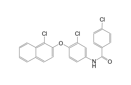 4-chloro-N-{3-chloro-4-[(1-chloro-2-naphthyl)oxy]phenyl}benzamide