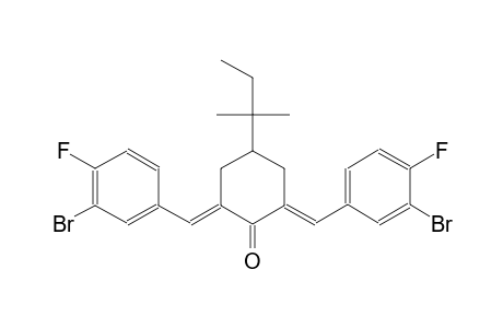 cyclohexanone, 2,6-bis[(3-bromo-4-fluorophenyl)methylene]-4-(1,1-dimethylpropyl)-, (2E,6E)-