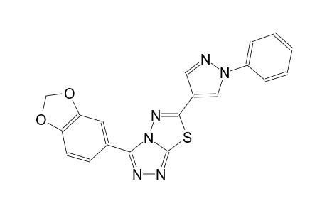 [1,2,4]triazolo[3,4-b][1,3,4]thiadiazole, 3-(1,3-benzodioxol-5-yl)-6-(1-phenyl-1H-pyrazol-4-yl)-