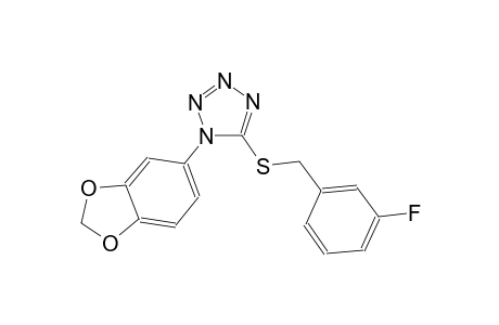 1H-tetrazole, 1-(1,3-benzodioxol-5-yl)-5-[[(3-fluorophenyl)methyl]thio]-