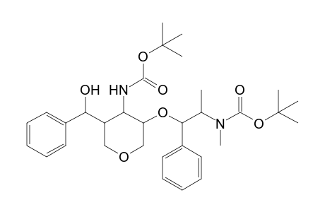 1-{4'-[(t-Butoxycarbonyl)amino]-5'-({2"-[(t-butoxycarbonyl)(methyl)amino]-1"-phenylpropyl}oxy)tetrahydro-2H-3'-pyranyl}-1-(phenyl)methanol