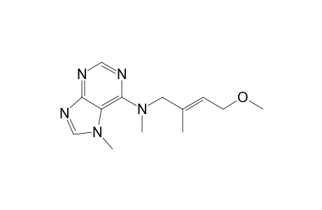 (E)-6-[N-methyl-(4'-methoxy-2'-methylbut-2'-enyl)amino]-7-methylpurine