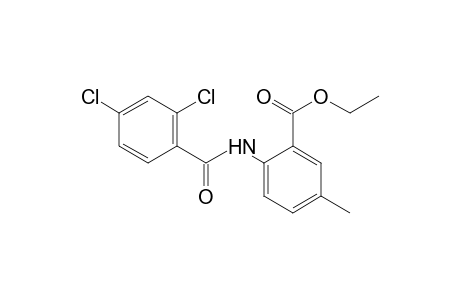 6-(2,4-dichlorobenzamido)-m-toluic acid, ethyl ester