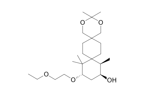 (8RS,10RS,11SR)-8-(1-Ethoxyethoxy)-10-hydroxy-7,7,11-trimethylspiro[5.5]undecan-3-one (2,2-Dimethylpropylidene) acetal