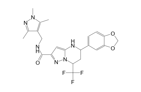 5-(1,3-benzodioxol-5-yl)-7-(trifluoromethyl)-N-[(1,3,5-trimethyl-1H-pyrazol-4-yl)methyl]-4,5,6,7-tetrahydropyrazolo[1,5-a]pyrimidine-2-carboxamide